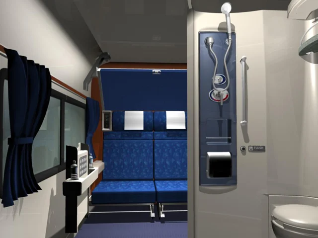 Luxurious private roomette onboard